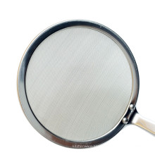 large stainless steel oil mesh strainer filter with long handle
